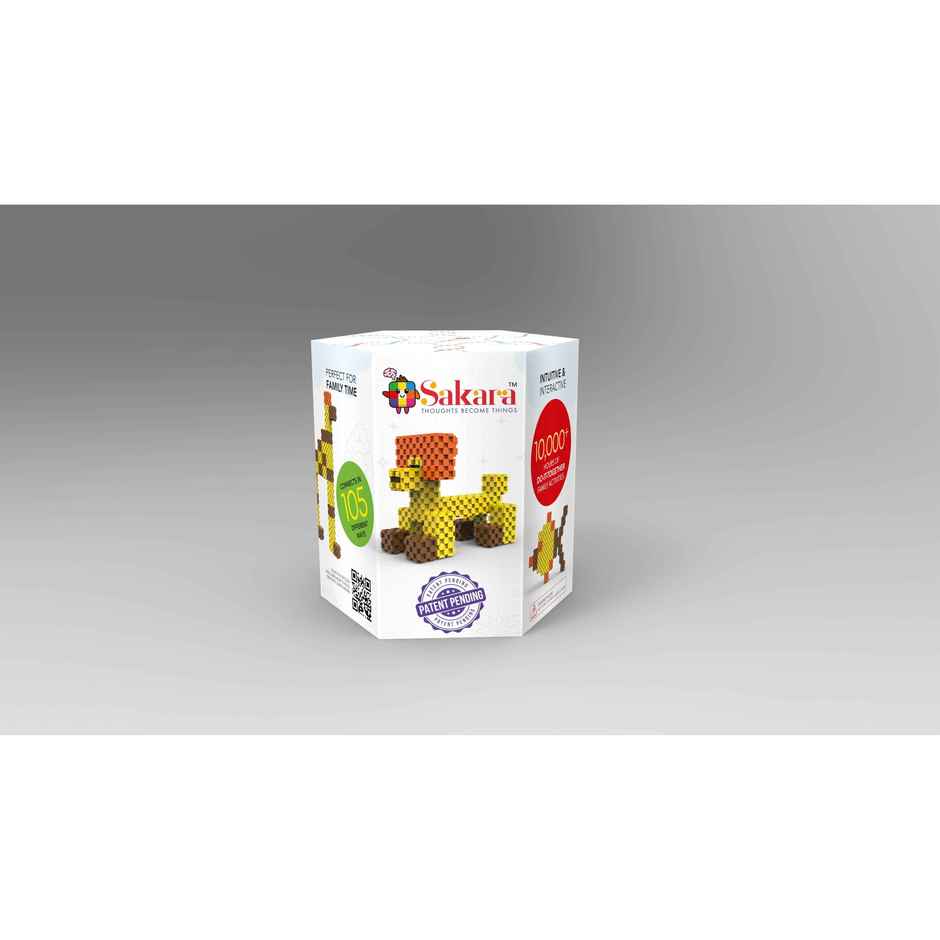 Sakara 37 Pcs Cubes Safarimodel With Cubes | Toys For Kids 4 To 15 Years Old | Multicolor