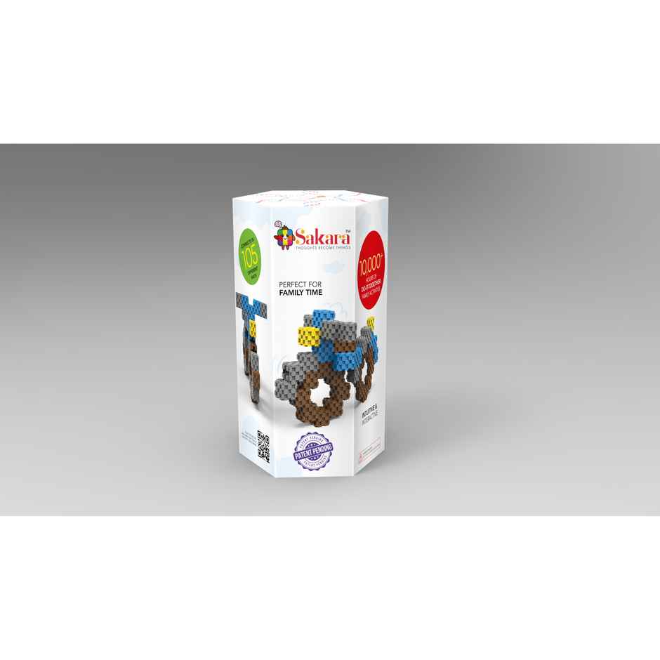 Sakara Automobile Mix Colors Cube Set Of 52 Pcs Of Building Blocks | Toys For Kids 4 To 15Years Old