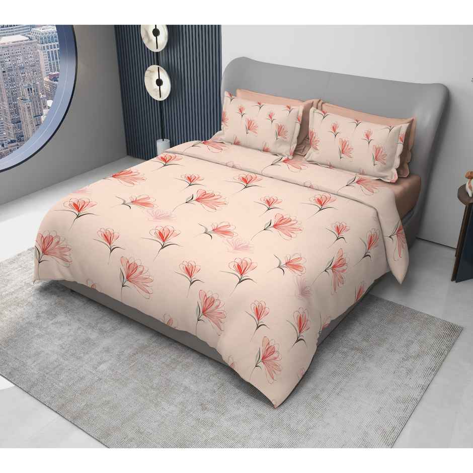 Dream Living Premium Cotton Rich Utsav | Double Bedsheet 135 GSM w/ 2 Pillow Covers 220x250 cm | 2