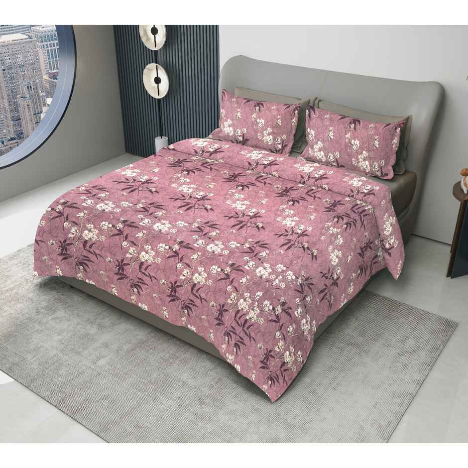 Dream Living Premium Cotton Rich Utsav Double Bedsheet 135 GSM With 2 Pillow Covers 220x250 cm