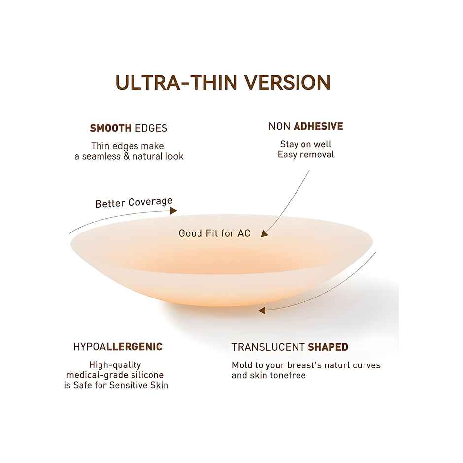 Dunberry London Ultra-Thin Silicone Nipple Covers | Nude | Free Size
