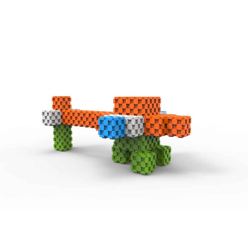 Sakara 37Pcs Cubes Aircrafts Model Building Theme | Toys For Kids 4 To 15Years Old | Multicolor