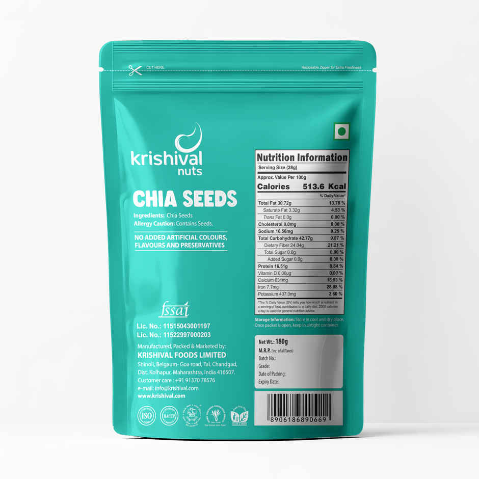Krishival Nuts Chia Seeds