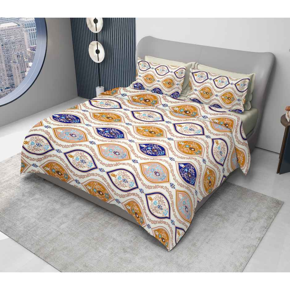 Dream Living 115 GSM Double Bedsheet Set |220 x 240 cm| With 2 Pillow Covers