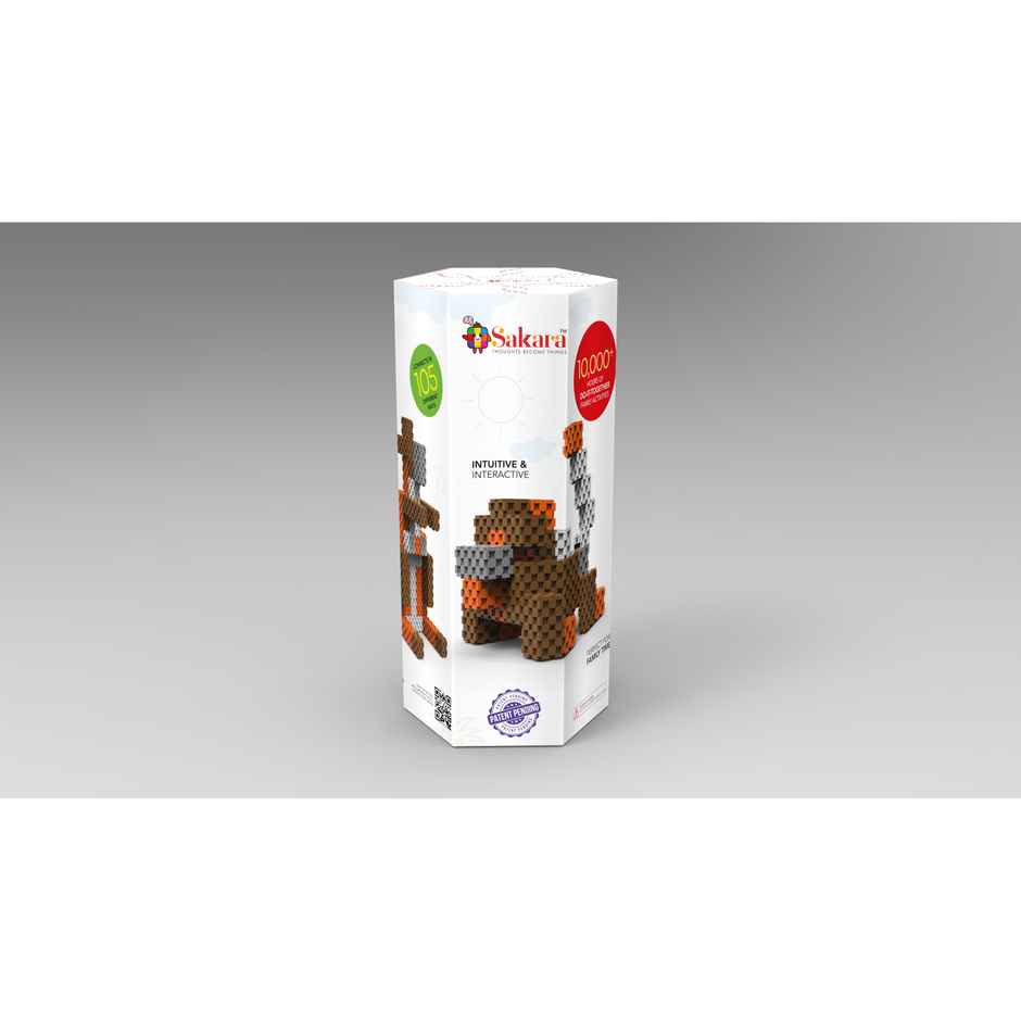 Sakara 81Pcs Cubes Theme Jungle Mix Colors Cube Set - Building Blocks