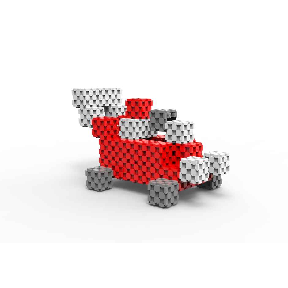 Sakara Car Theme Automobile Mix Color Cube Set Of 52| Building Blocks | Toys For Kids 4 To 15Years