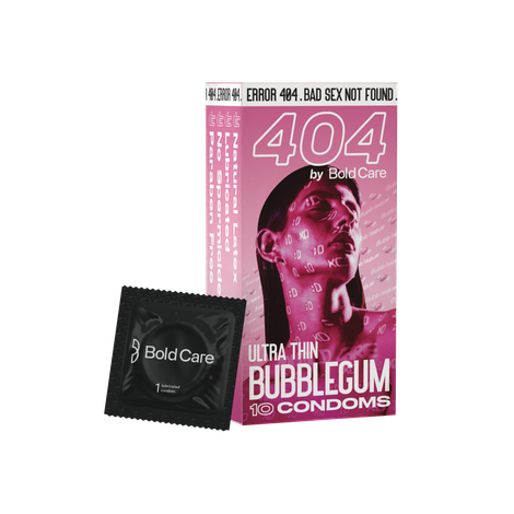 Bold Care 404 Super Ultra Thin Bubblegum Flavored Condoms For Men