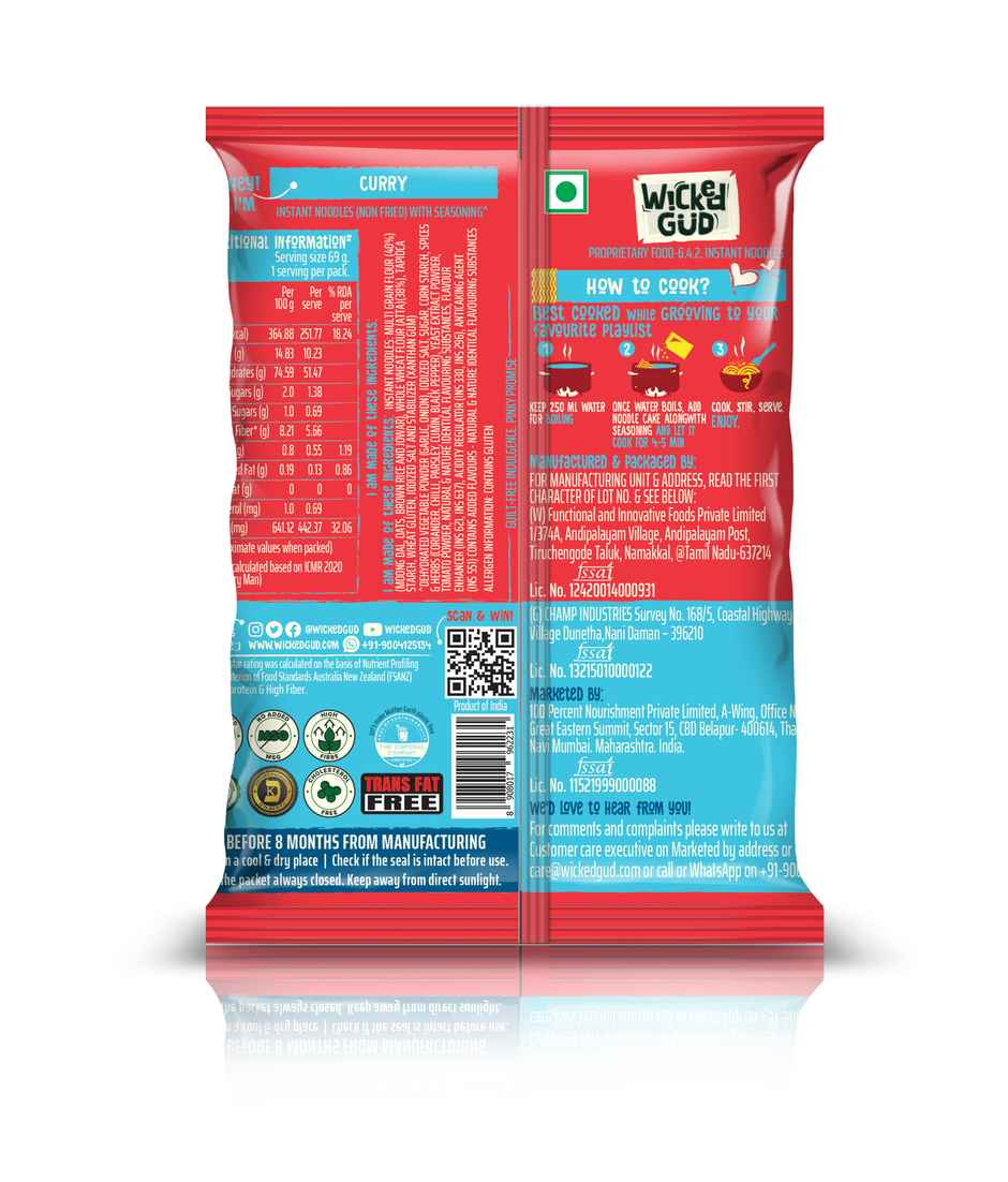 Wickedgud Instant Noodles - Curry