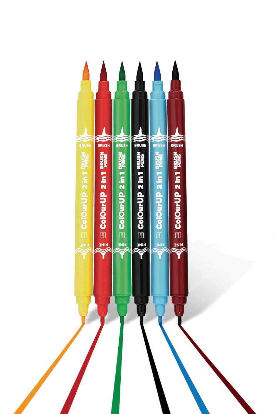 Cello Colourup Brushtip Assorted Pens (Pack Of 6)