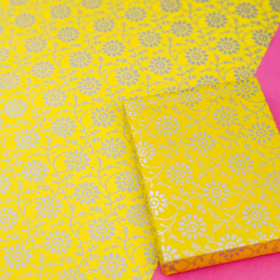 Yellow Floral Wrapping Paper | ServDharm