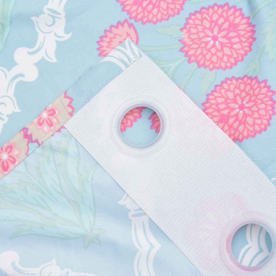 BAY6 Polyester Long Door Curtains - Set of 2 - (8x4 ft) - Green