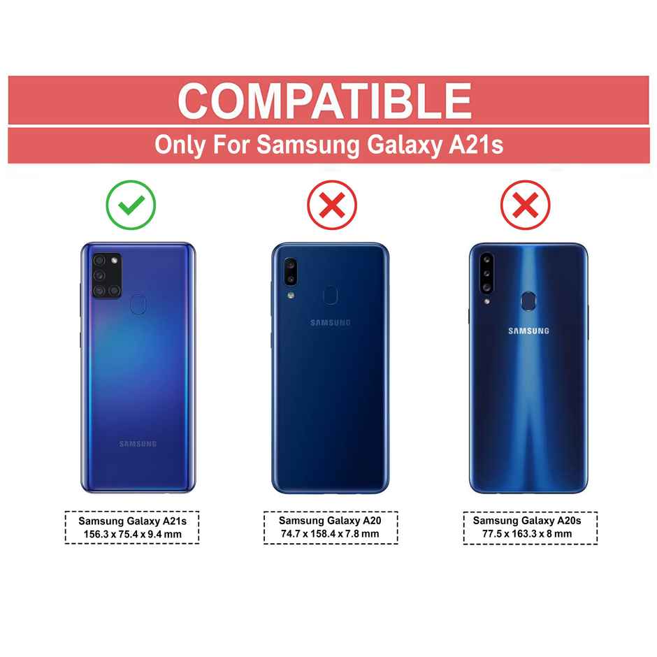 Zapcase Back Cover for Samsung Galaxy A21s | Matte-Black