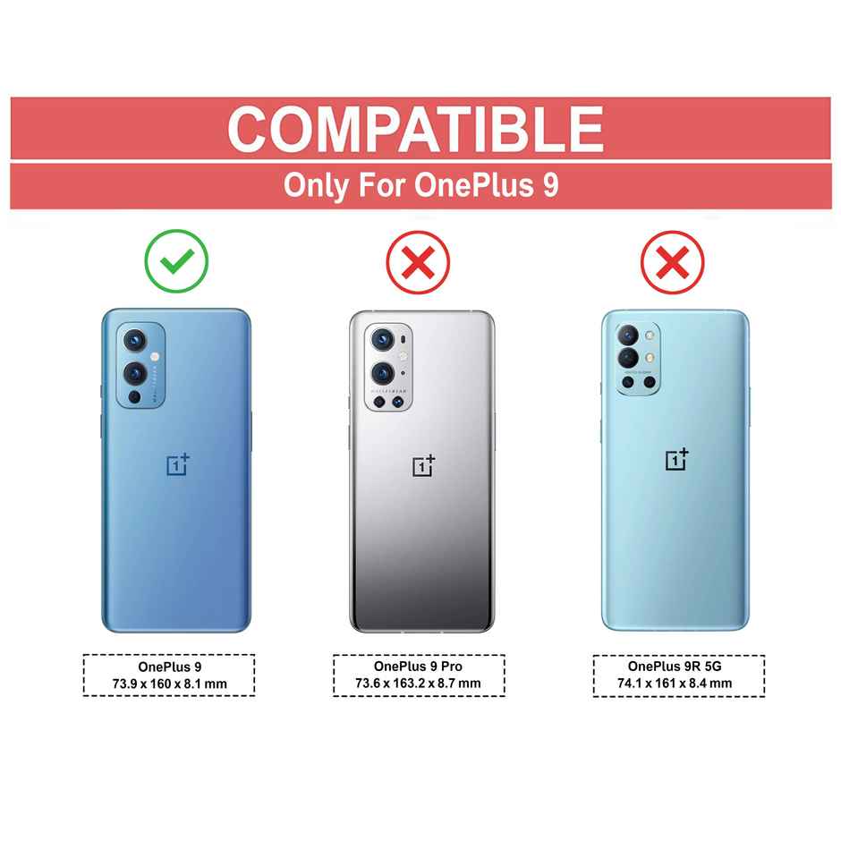 Zapcase Back Cover for OnePlus 9 | Matte-Black