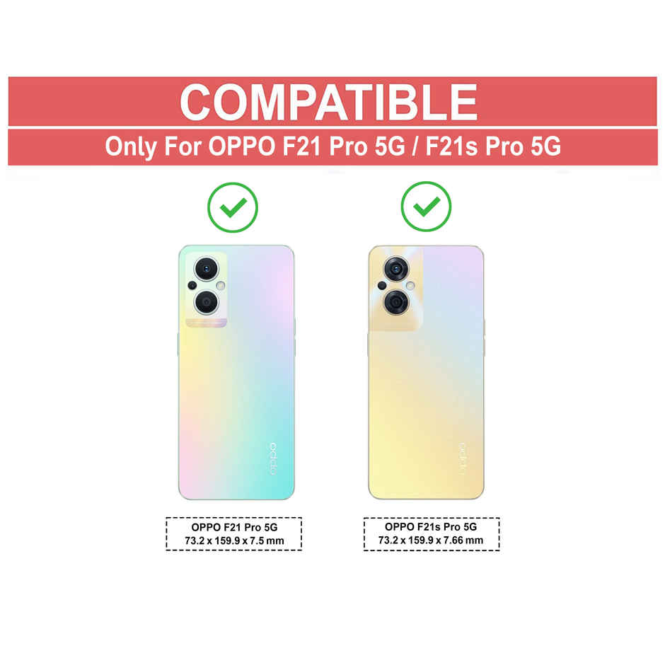 Zapcase Back Cover for Oppo F21 Pro | Oppo F21s Pro 5G | Matte-Black