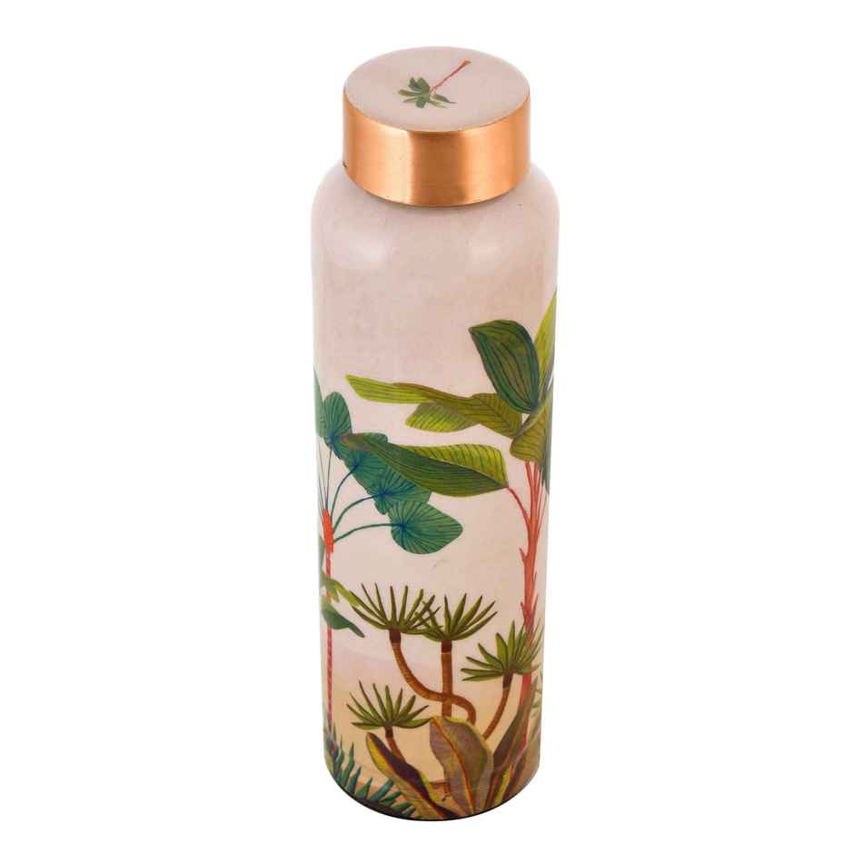 OGGN Dazzert Printed Copper Water Bottle For Daily & Office Use 950 ml, Pure Copper