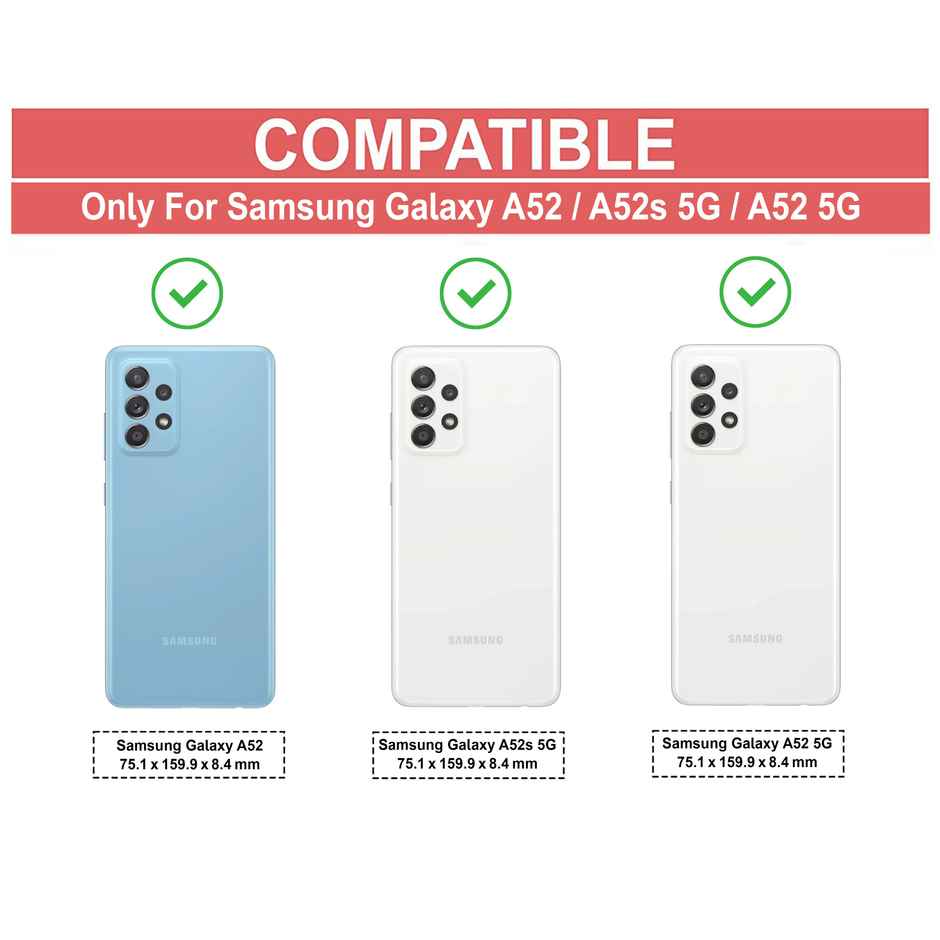 Zapcase Back Cover for Samsung Galaxy A52s 5G, | Matte-Black