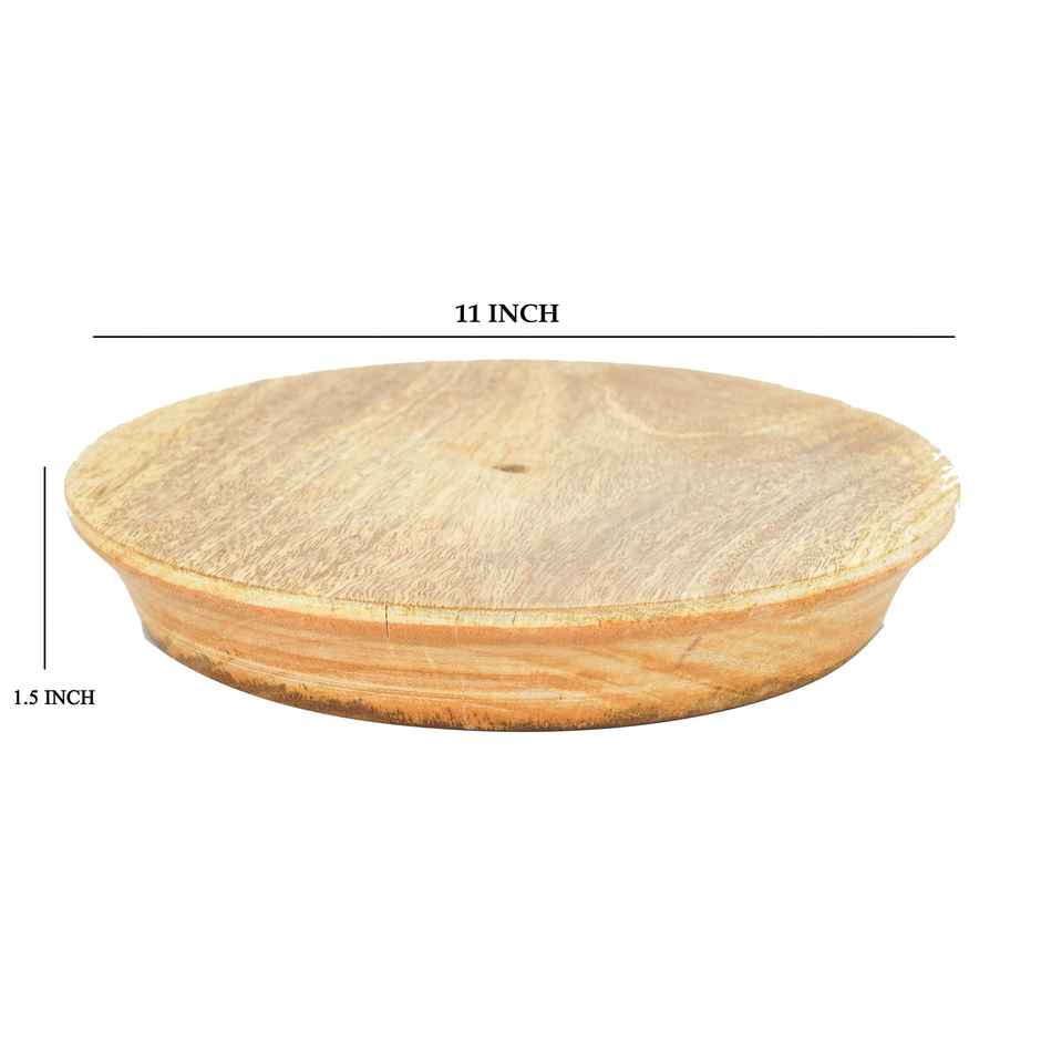Oggn Wooden Akhand Chakla 11 Inch