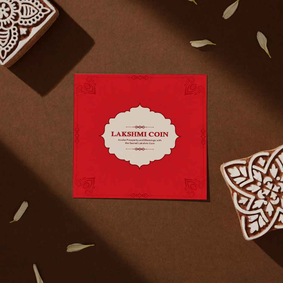 Lakshmi Artificial Puja Coin - Puja Religious Ceremony Item | Gold | Oye Happy