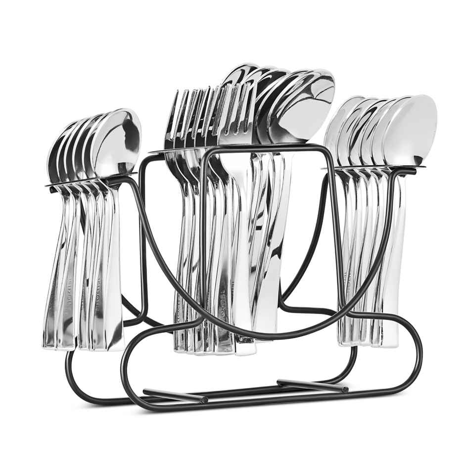 Jensons Charming 24 Pcs Cutlery Set ( With Colored Stand )