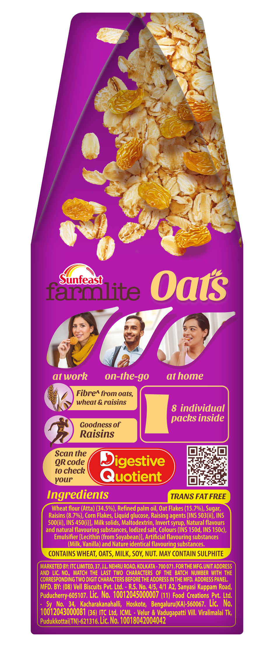 Oats & Raisin Cookies By Sunfeast Farmlite