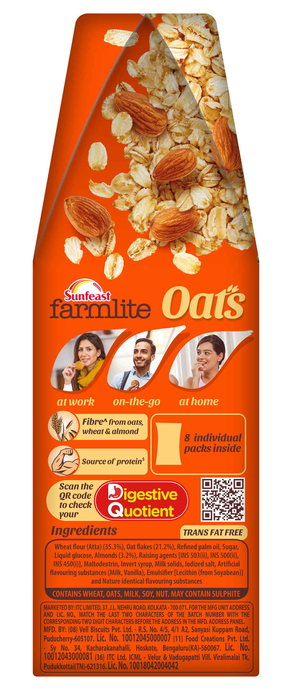 Oats & Almonds Cookies By Sunfeast Farmlite