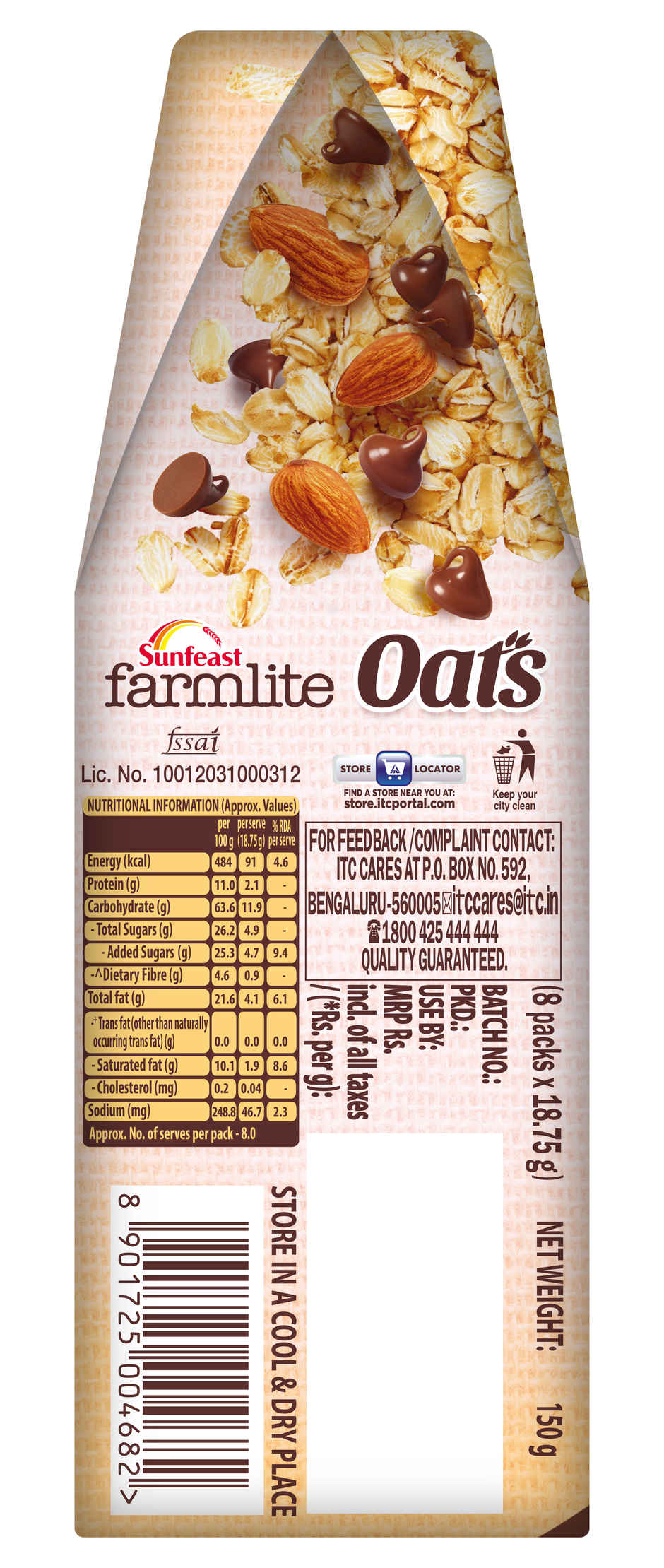 Oats & Chocolate Cookies By Sunfeast Farmlite