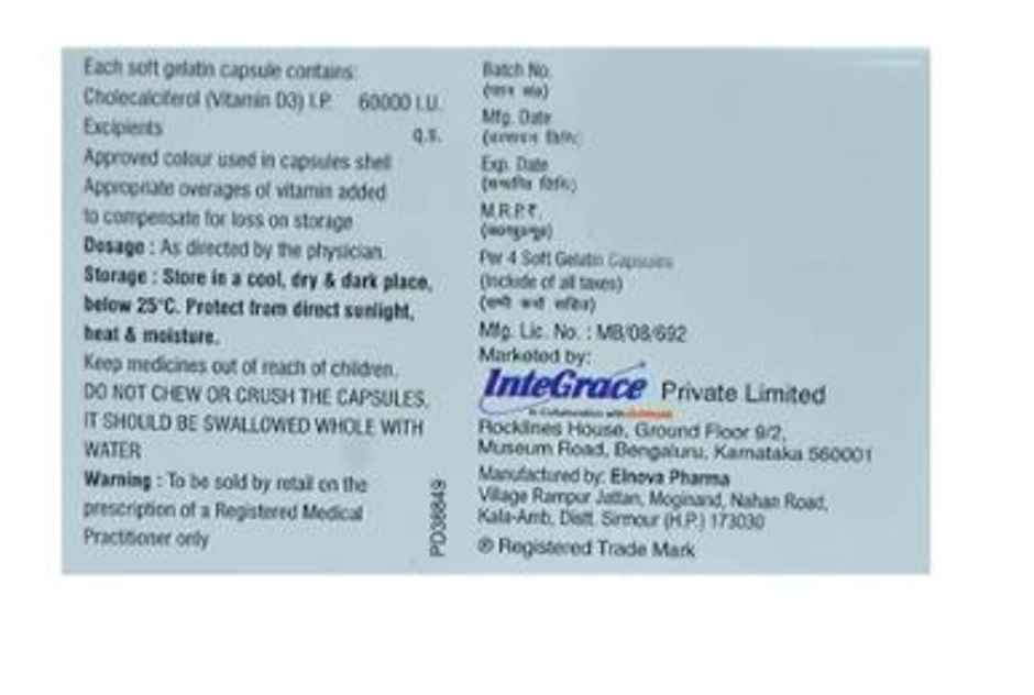 Bon DK 60000IU Vitamin D3 Capsule