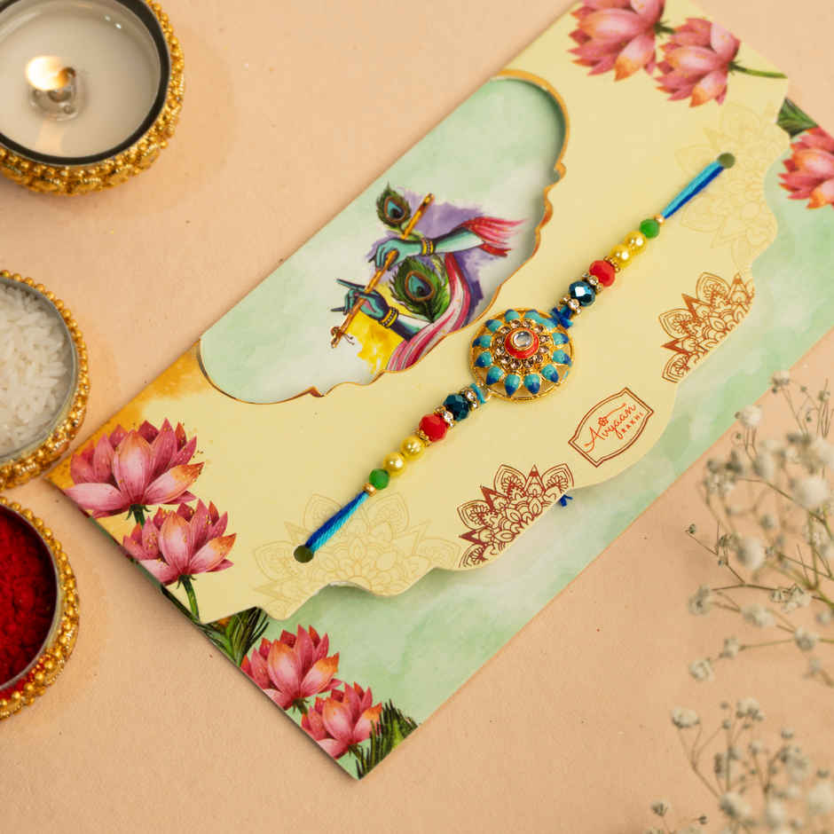 Rakhi for Brother | Studded | Evil Eye | Pack of 1 | Avyaan Rakhi