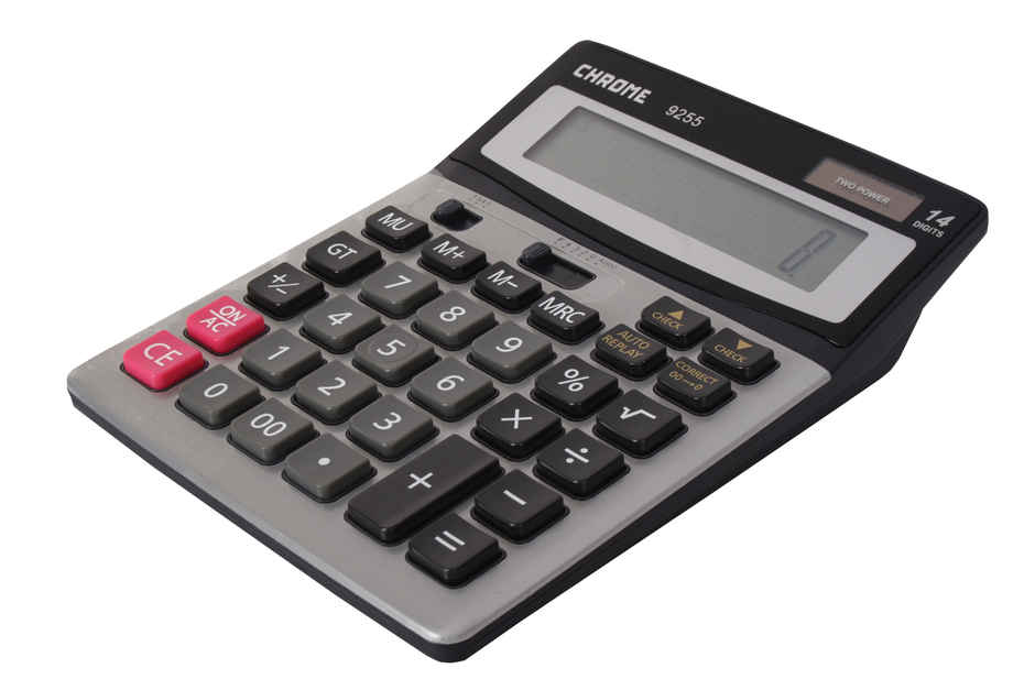Chrome 9255 Check & Correct Basic 14 Digit Calculator.