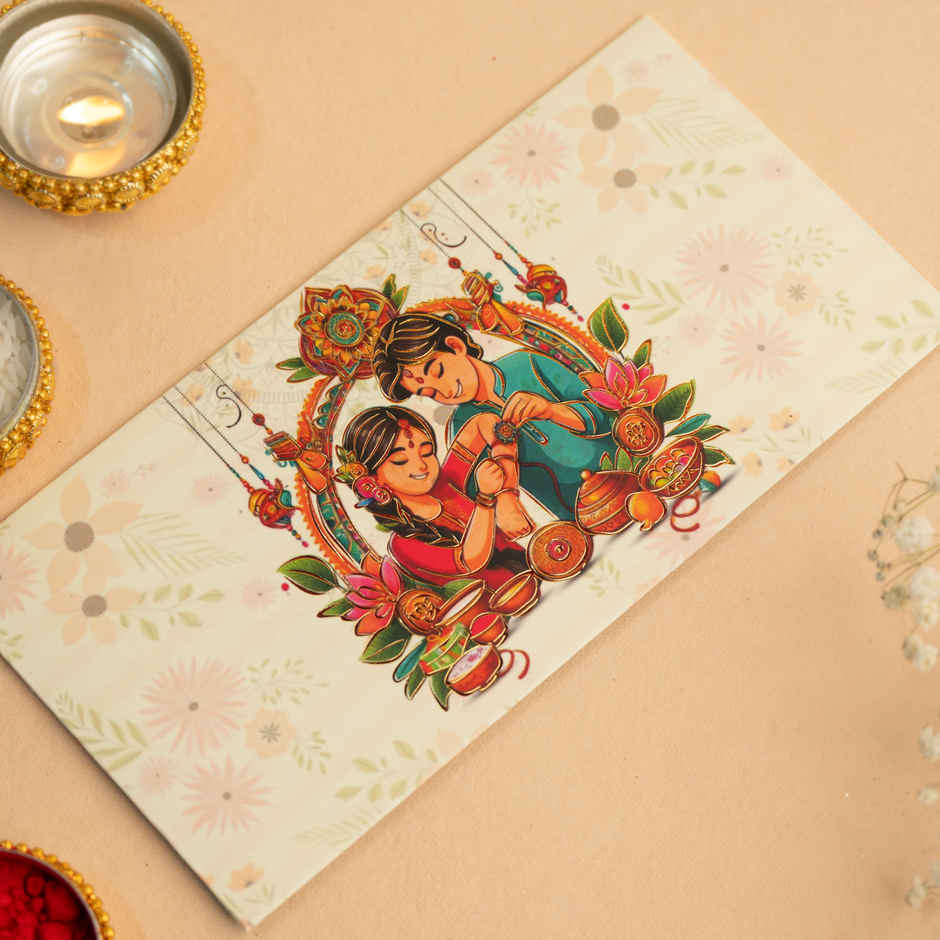 Diacraft Royal Sibling Blessings Envelope for Rakhi | Pichai