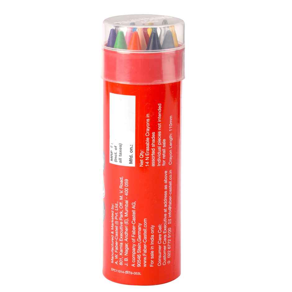 Faber-Castell Erasable Crayon Tin With Gold Silver | Creative & Safe