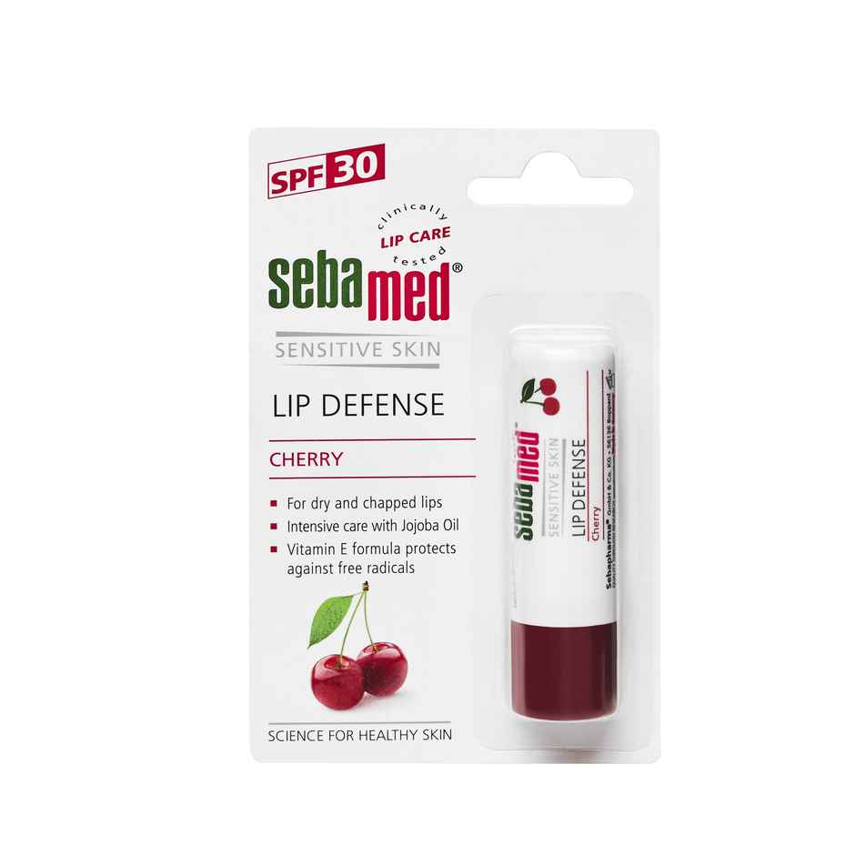 Sebamed Lip Defense, Cherry | SPF 30 + Vit E, Jojoba Oil, Chamomile