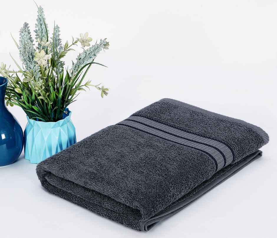 Superspun 100% Cotton- 420 Gsm- Vodre- Single Piece- Bath Towel- Size:70 x 140 - Grey