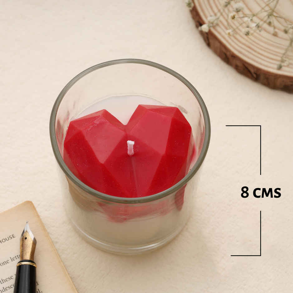 3D Heart Candle in a Jar | Oye Happy