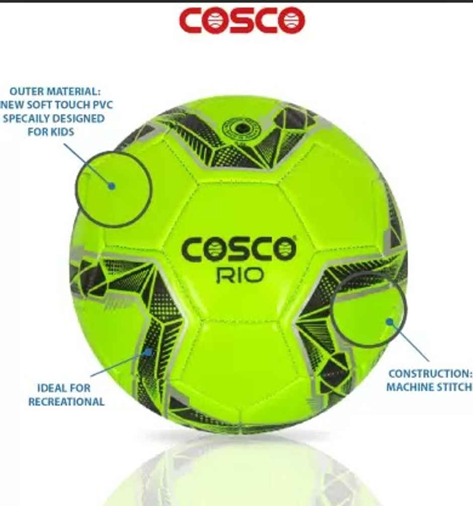 Cosco Rio Kids Football, Size-3(18Cm) Single |Made In India (Colour May Vary)