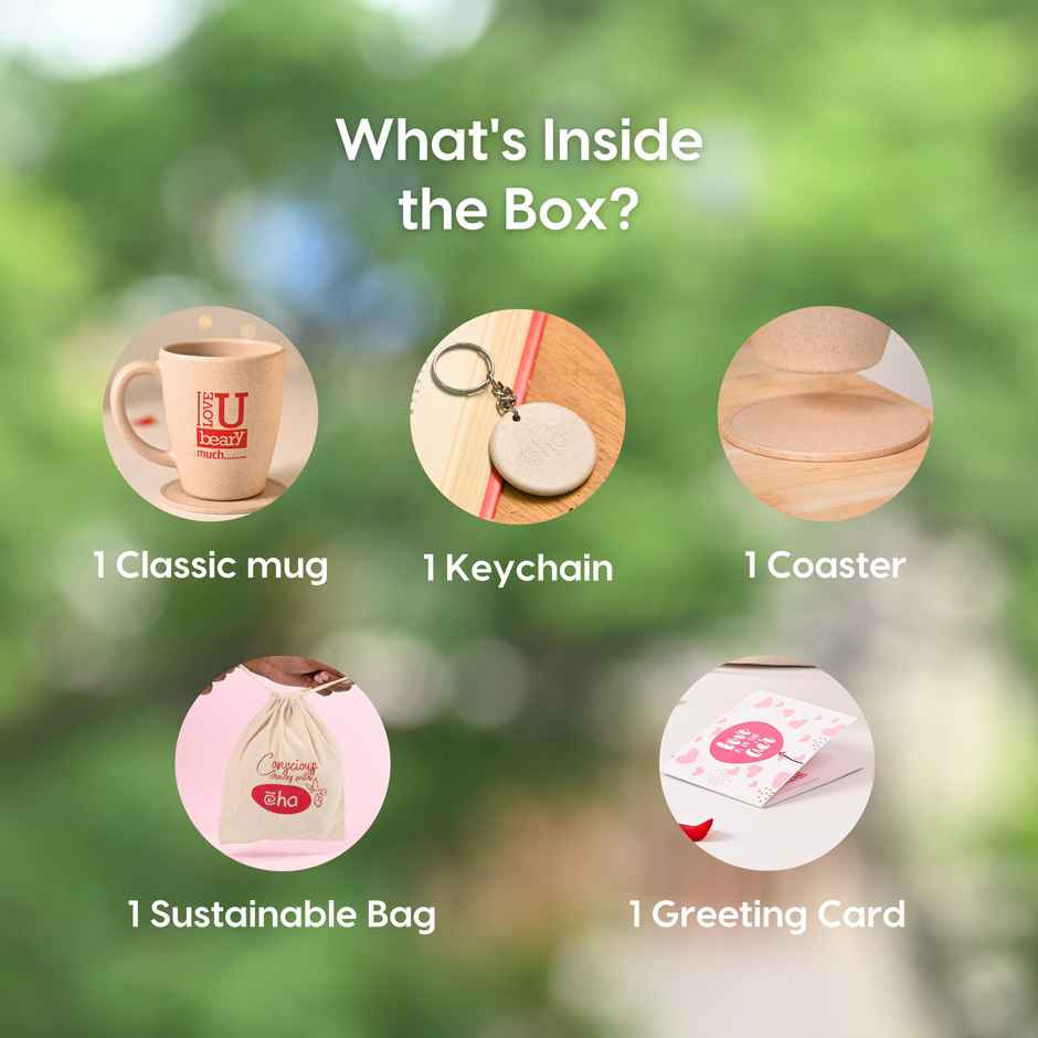 Eha Earth-friendly Valentine Gift | 300 ml Coffee Mug | Rice Husk Biocomposite | Sand Castle