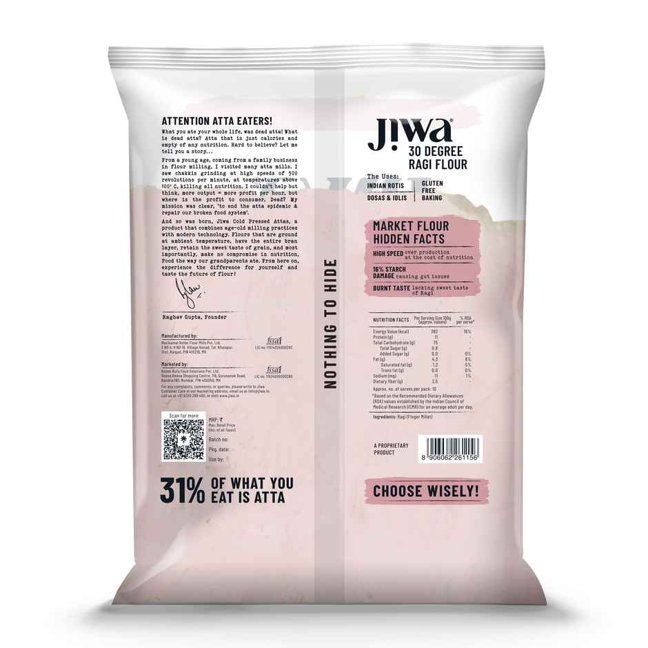 Jiwa 30 Degree Ragi Flour
