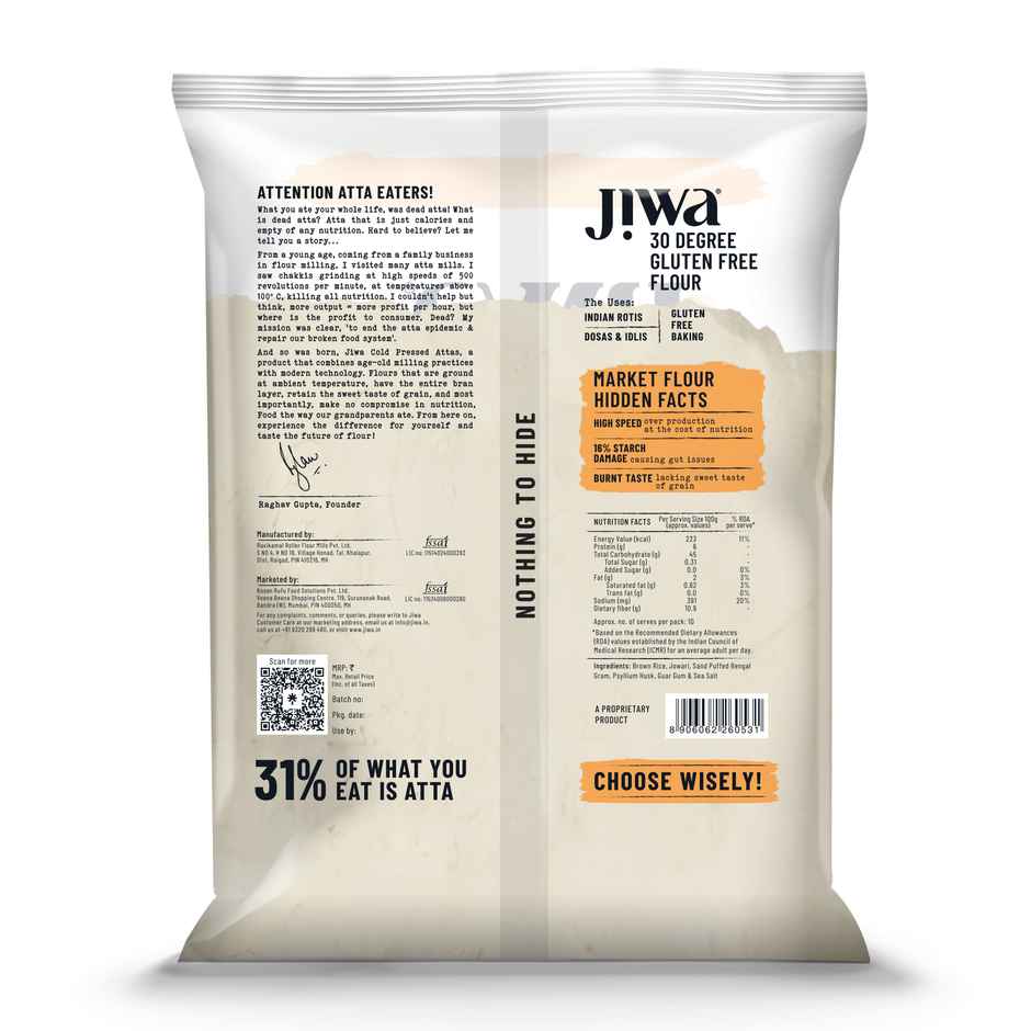 Jiwa 30 Degree Gluten Free Flour