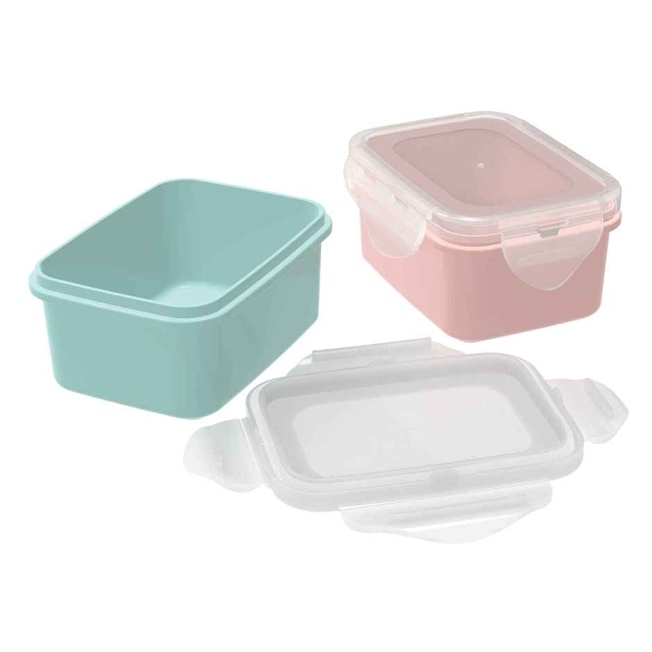 All Time Lock & Safe Storage Container Set Of 2, (500 ml X 2) (Colour May Vary)