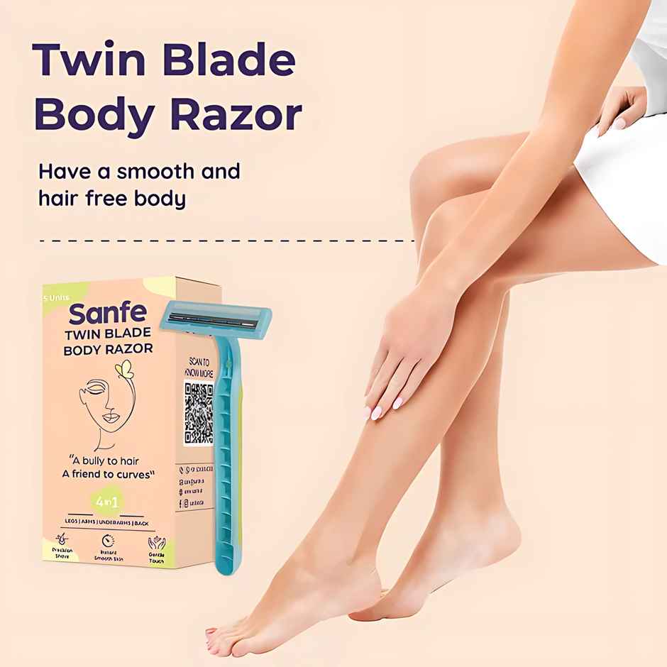 Sanfe Disposable Hair Removal Razor For Women Perfect For Legs Arms & Bikiline2 Blade Shaving Razor