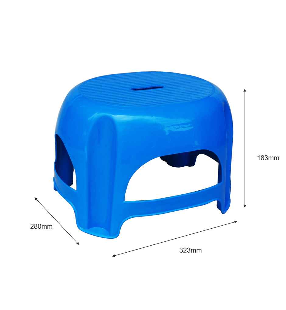 Princeware Bathroom/ Kitchen Stool Small Size | 323 x 280 x 183 Mm- Blue