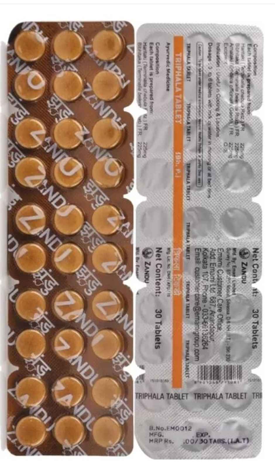 Zandu Triphala Tablet