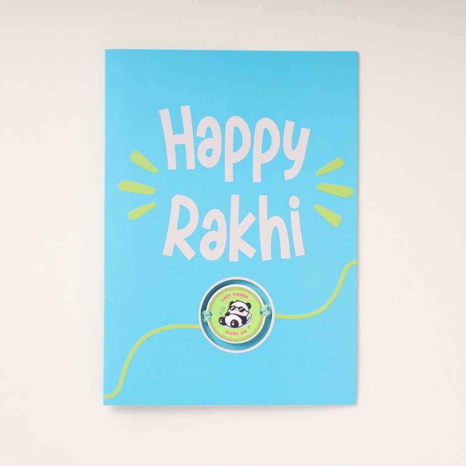 Lazy Panda Rakhi in a Cute Greeting Card | Oye Happy
