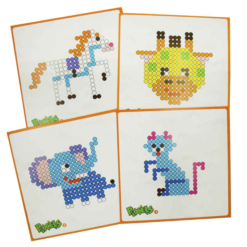 Ekta Pixels Jungle Safari Beadwork Art Kit, Fridge Magnets Badges Making Kit