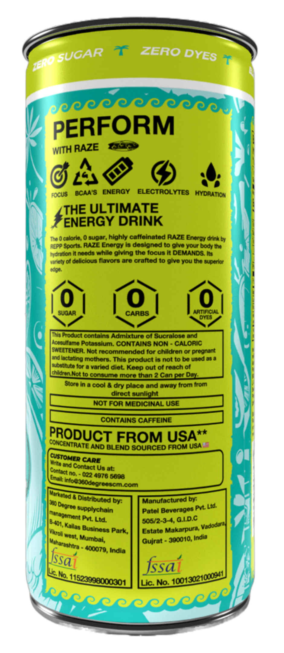 Raze Lemon Energy Drink