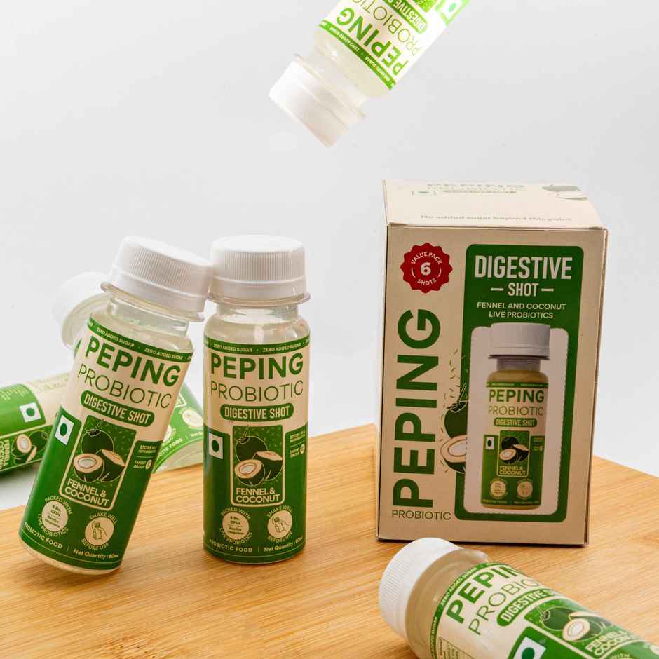 Peping Probiotic Digestive Shot - Fennel And Coconut