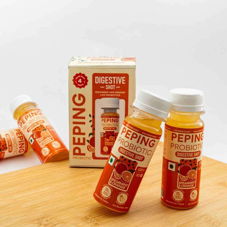 Peping Probiotic Digestive Shot - Spearmint And Orange