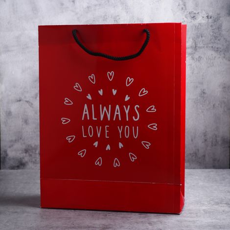 Archies Always Love You Paper Gift Bag Medium | Red