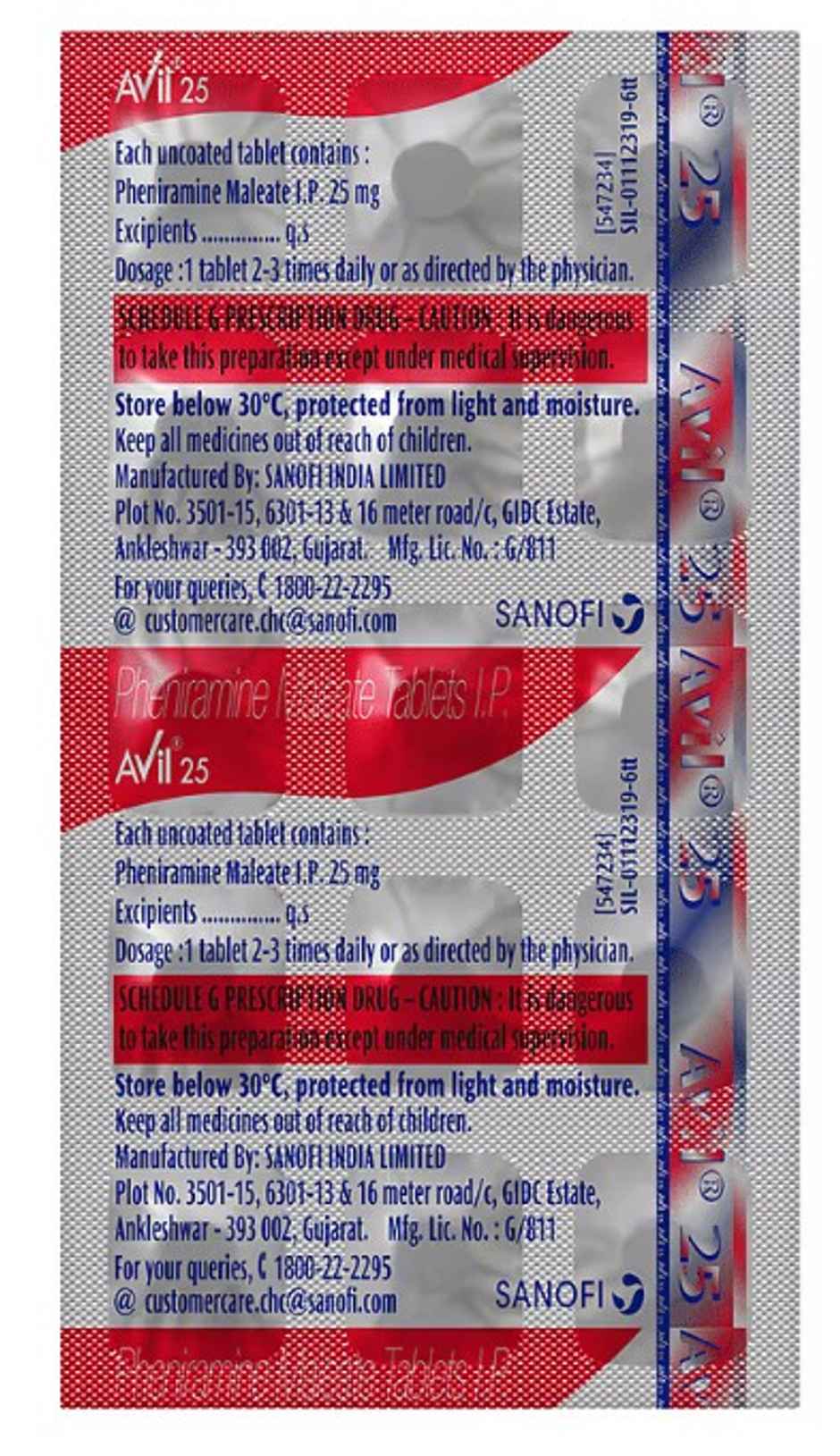 Avil 25 Tablet