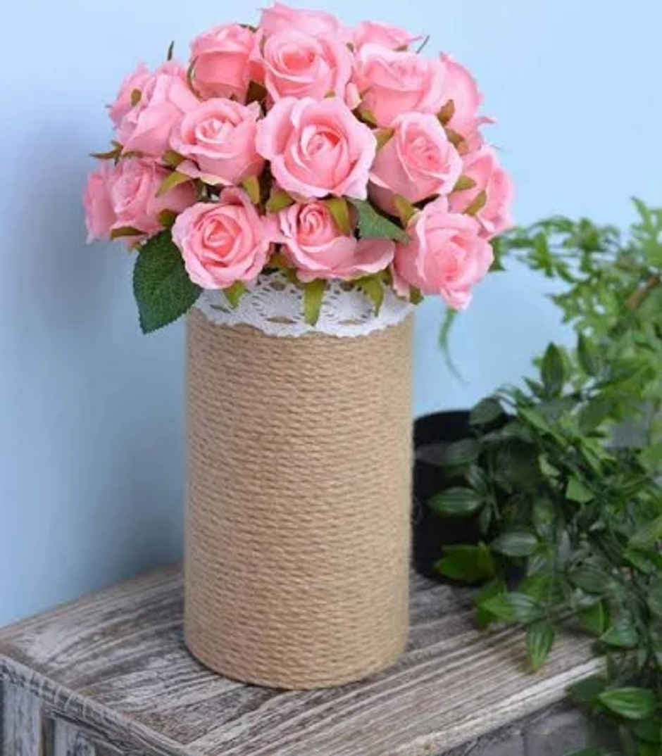 Tied Ribbons Set Of 12 Artificial Rose Flowers